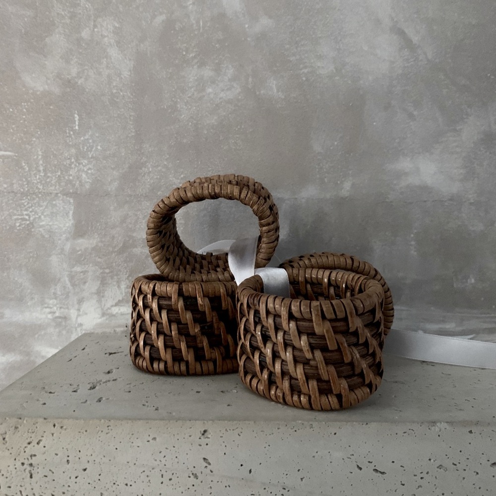 ❤️Wicker Napkin Ring Set